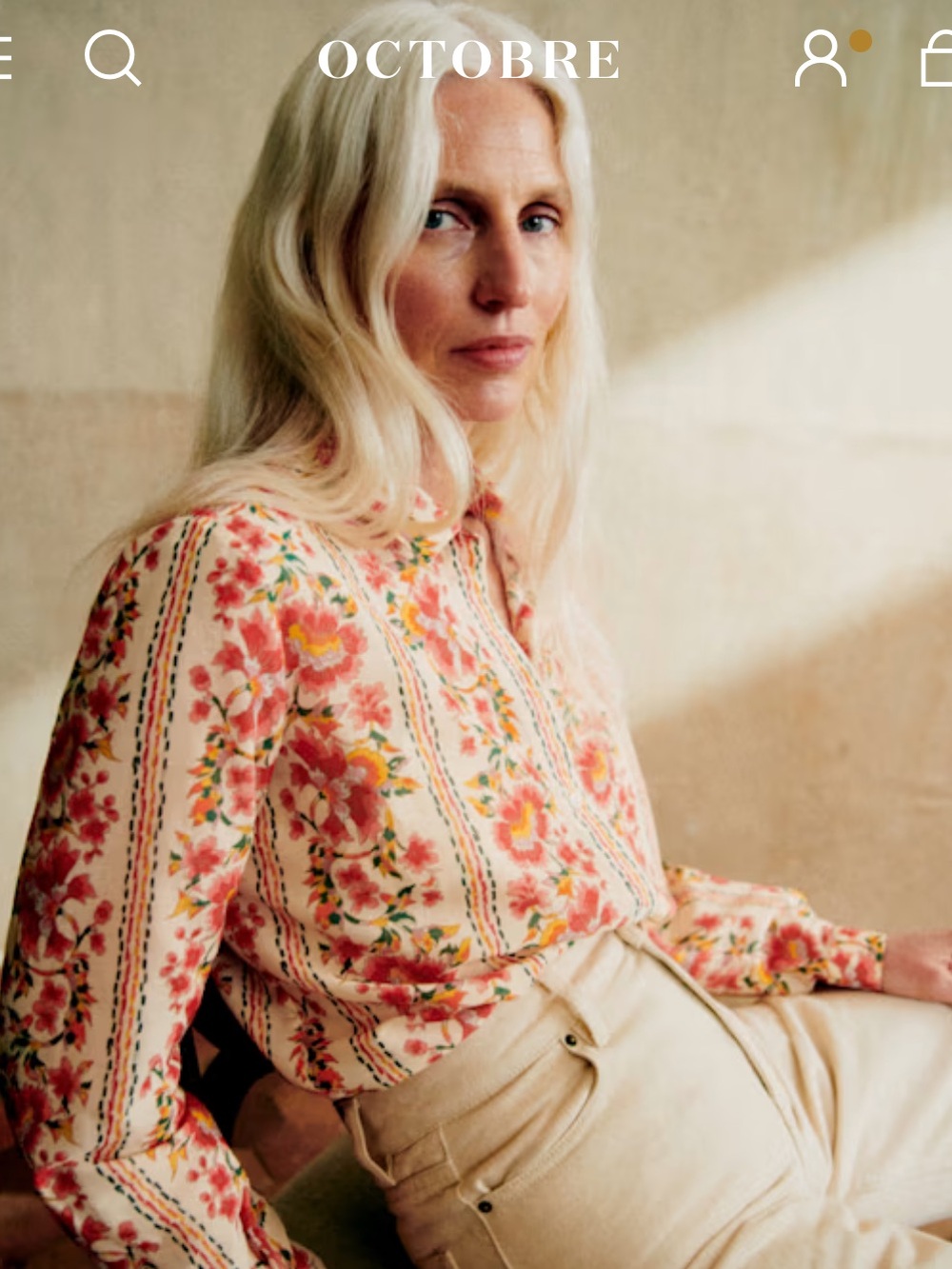 Sz 6 Sezane Fiori Rossi Print Button-Down Pierro Shirt Sz 38 UK - Picture 13 of 17